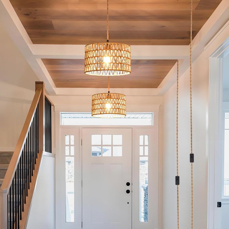 SHIWEIDA Industrial 15ft Pendant Light Cord -Plug in Hanging Light Fixture, 15FT Farmhouse Pendant Lamp Lights Cord with Switch Cord for Kitchen Island Bedroom Living Room - Image 5